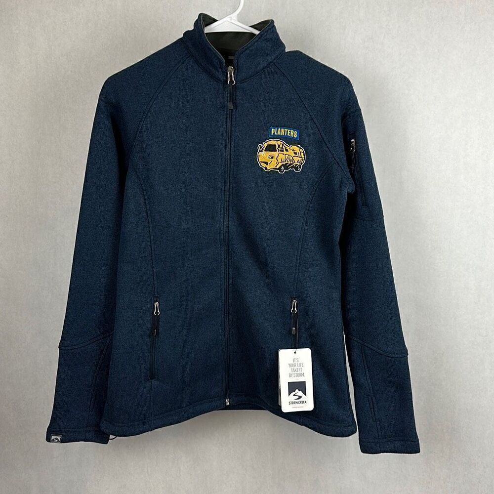 NEW Storm Creek Sweater Fleece Jacket Planters Peanuts NUTMobile Sz S Style 4625